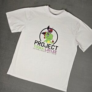 Project Yooka-Laylee Kickstarter T-Shirt Mens 3XL Rare Backer Insert Coin White